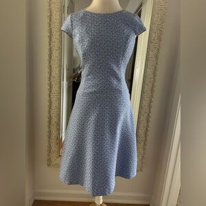 Anne Klein Blue Textured Midi Dress